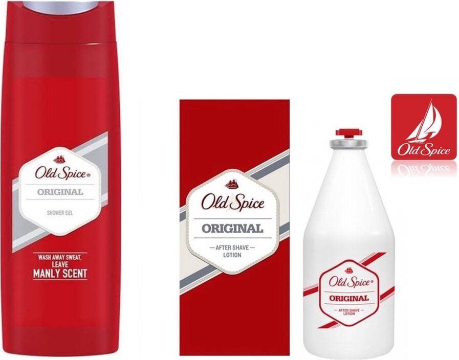 Old Spice Geschenkset Douchegel 250 ml Aftershave 150ml ORIGINAL in geschenkdraagtas