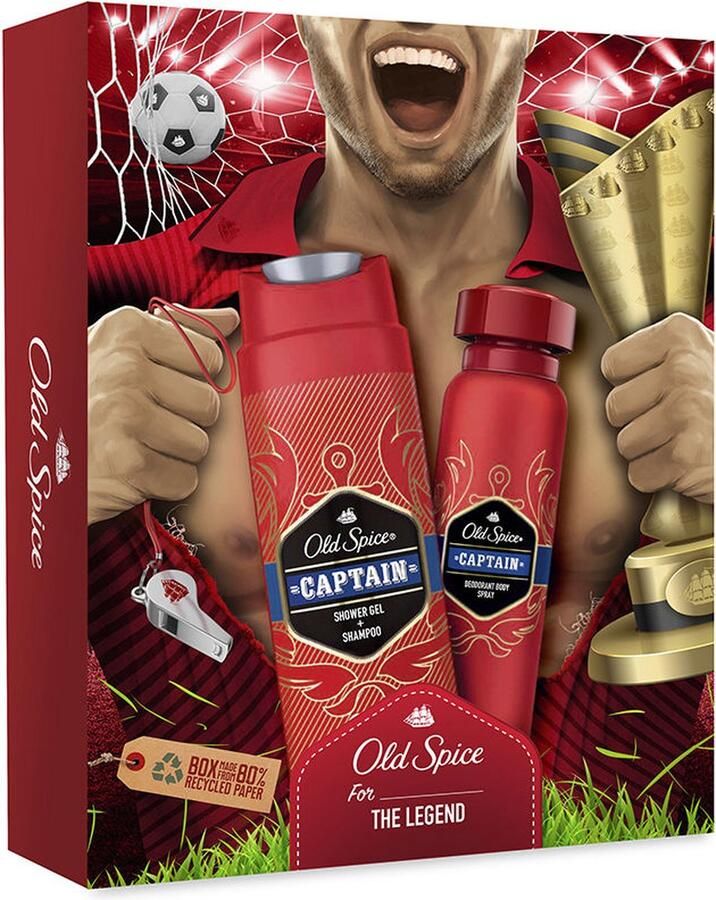 Old Spice Captain Geschenkset Douchgel & Deodorant Cadeauset Mannen