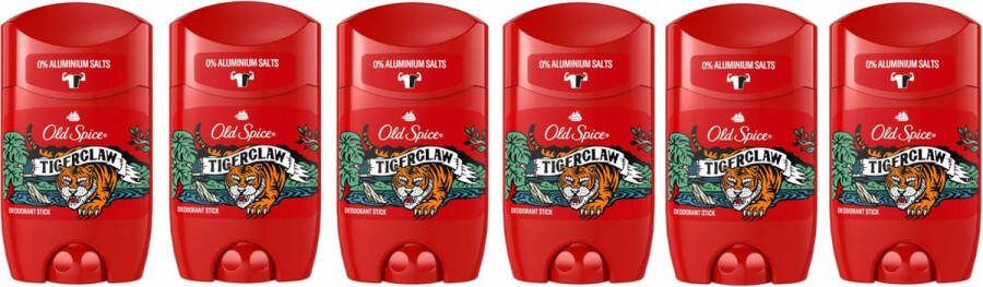 Old Spice Tigerclaw deodorant stick SIX pack 6 * 50 ML
