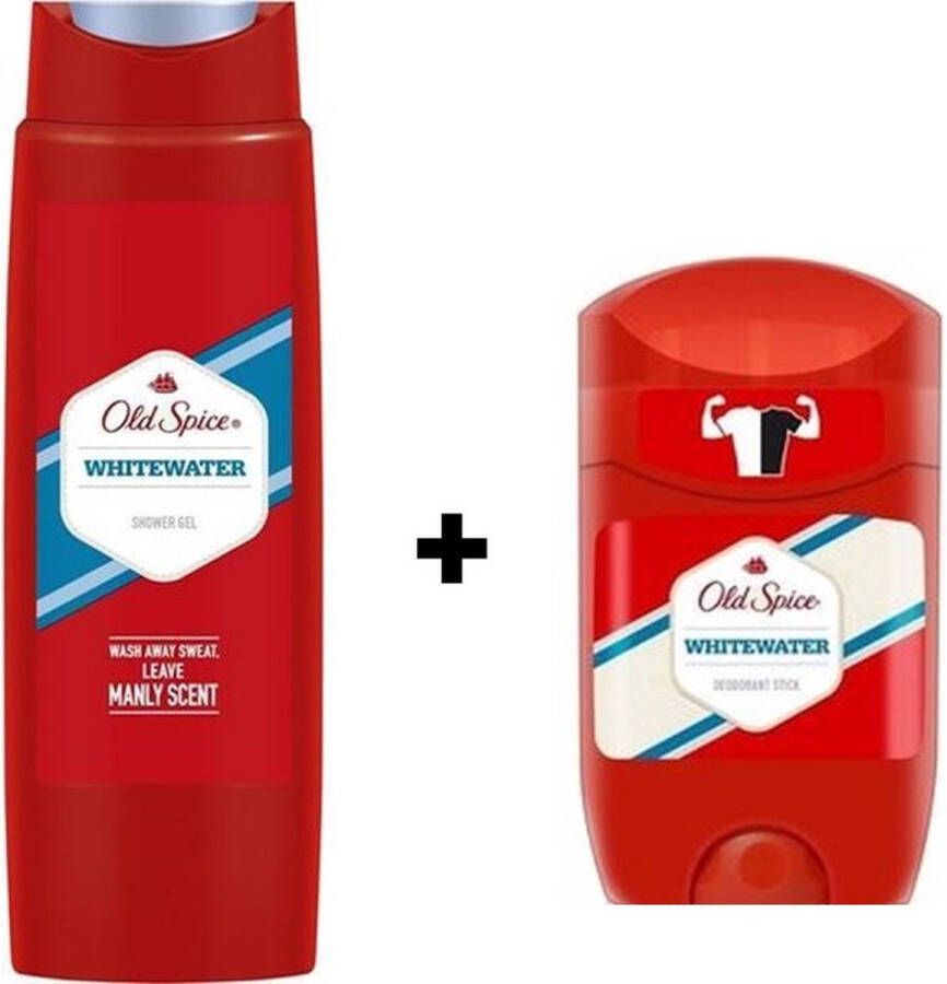 Old Spice Whitewater Set Douchegel & Deo Stick