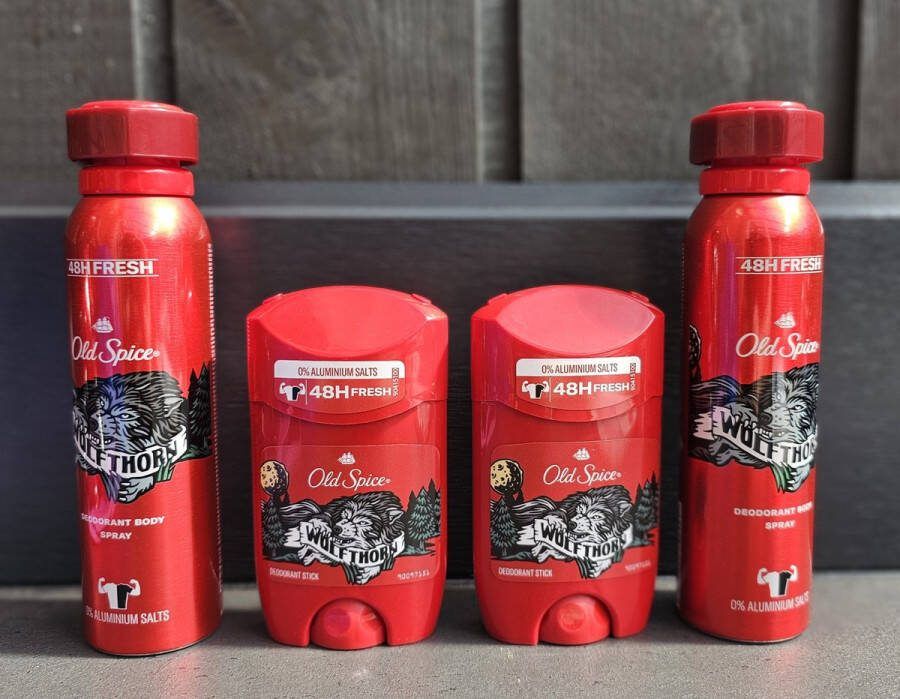 Old Spice Wolfthorn mix deodorant spray 2x150ml deodorant stick 2x50ml