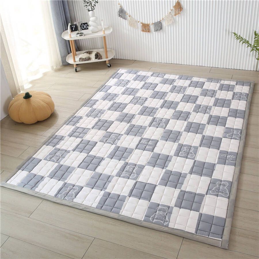 O'Liv Duurzame Katoen Speelkleed Baby 180*200cm【OOK als een matrasbeschermer】- Speelkleed XXL voor Kinderen Kindervloerkleed Kruipmat Speelmat Speeltapijt Matrasbeschermer 180*200 cm Kindermatras Picknickmat Kampeermat