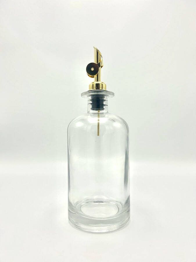Oliv Olie dispensers Havana small glas met gouden schenktuit 300ml