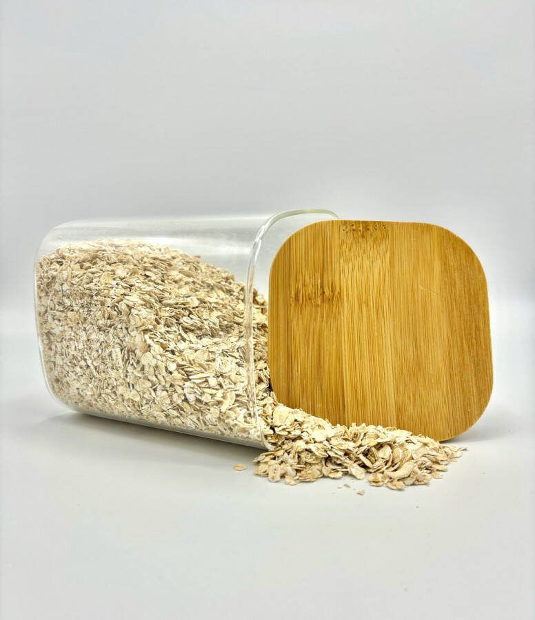Oliv Voorraadpot Madrid small bamboe houten deksel 900ml