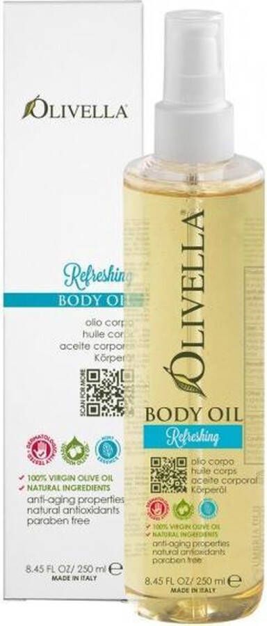 Olivella Bodyolie met veel olijfolie Refreshing ( verfrissende massage olie ) 250ml