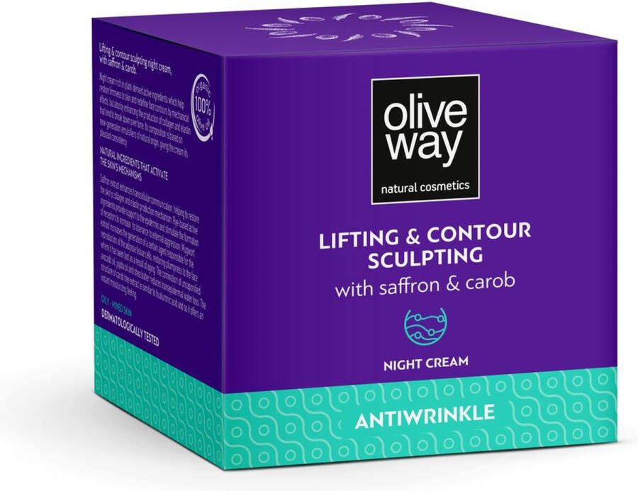 Oliveway natuurlijke cosmetica Oliveway Liftende en contour herstellende nachtcrème