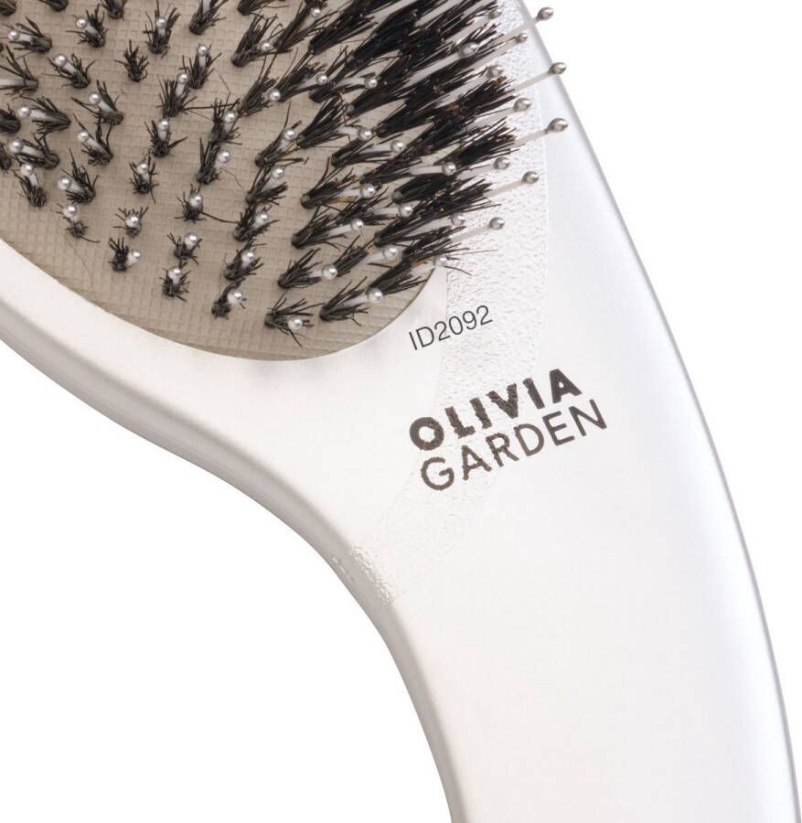 Olivia Garden Curve Boar & Nylon Silver Haarborstel
