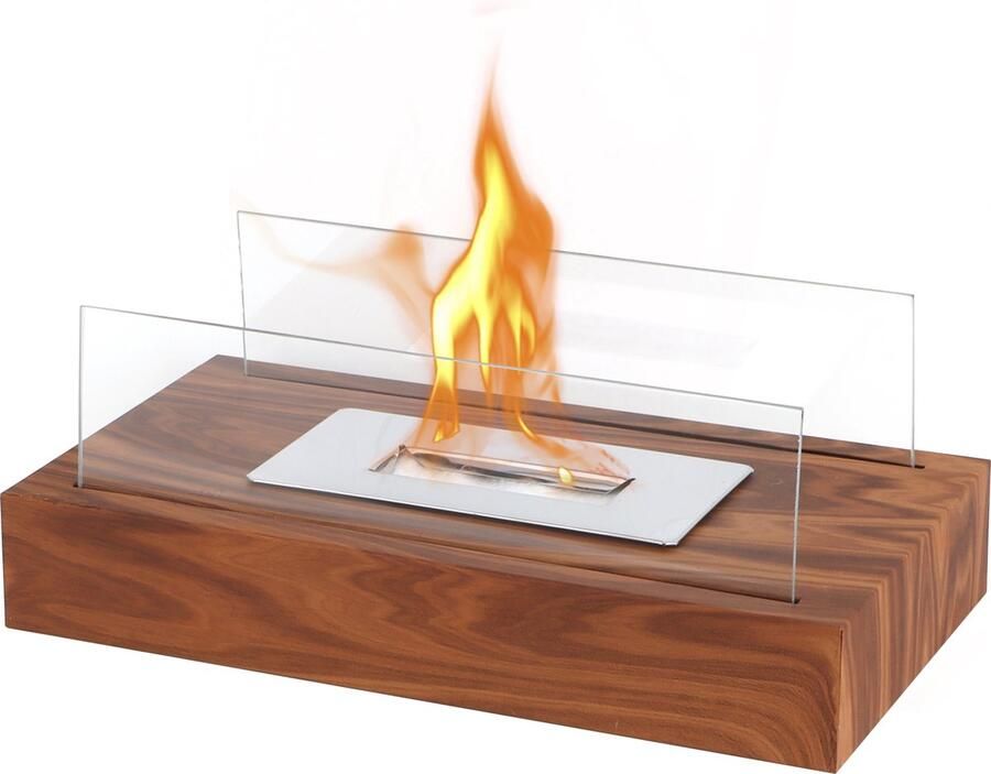 Olvy Tafelhaard Hout Sfeerhaard 35CM Binnen & Buiten Bio-Ethanol Haarden Buitenhaard
