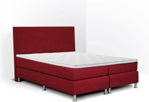 Olympic Life Boxspring Flanny complete boxsprings merk 200 x 210 cm bordeaux 18-delig