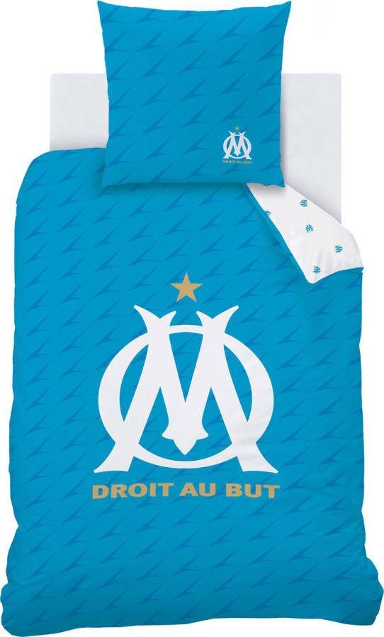 Olympique Marseille Dekbedovertrek Droit au But Eenpersoons 140 x 200 cm Katoen