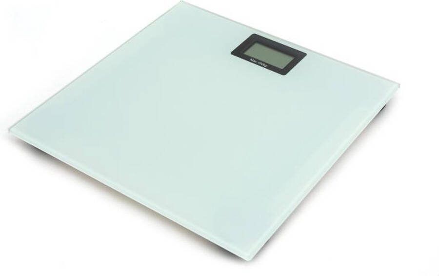 Omega OBSW Personenweegschaal 28x26cm Weegschaal met LCD Display Tot 180 kg Wit