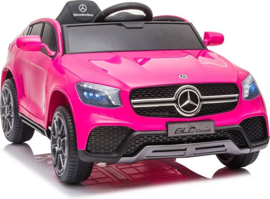 Omidbikes Mercedes-Benz GLC coupe 2.4G afstandsbediening 12 volt 1 persoons roze elektrische kinderauto