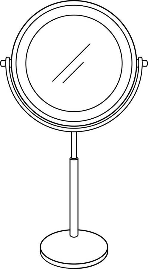Omliox make up mirror met verlichting chrome