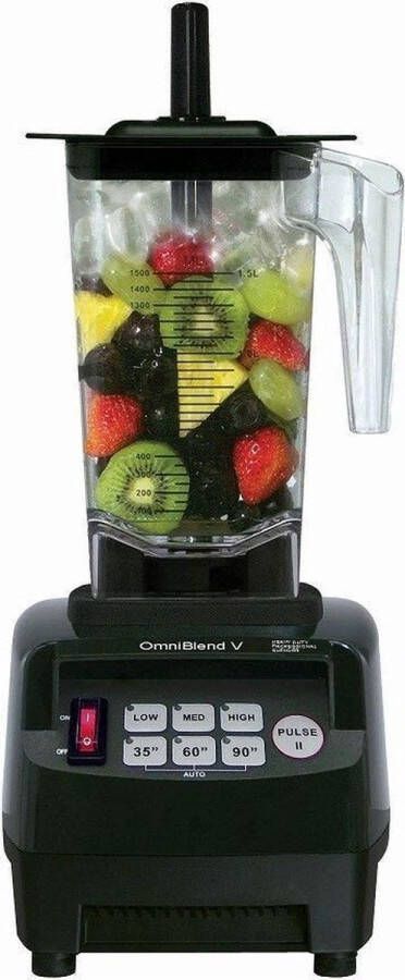 Vita5 JTC Omniblend TM 800 Blender Smoothie Maker Krachtige Motor 2.0 Liter Ice Crusher BPA Vrij Zwart