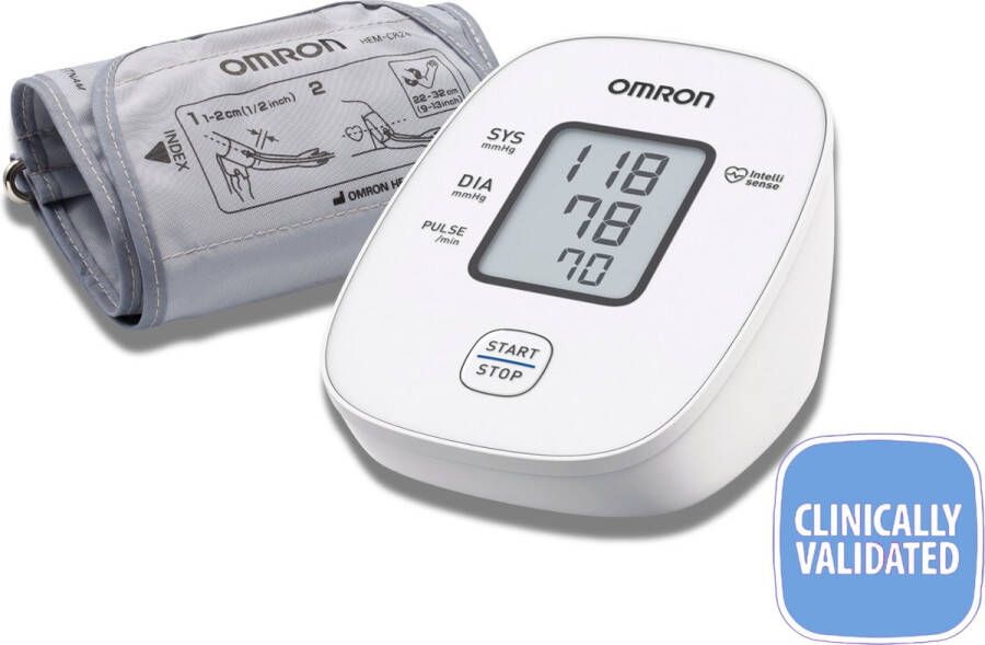 Omron X2 Basic Bloeddrukmeter Bovenarm Aanbevolen door Hartstichting Blood Pressure Monitor met Hartslagmeter – Onregelmatige Hartslag Klinisch Gevalideerd 22 tot 32 cm Manchet – 5 jaar Garantie