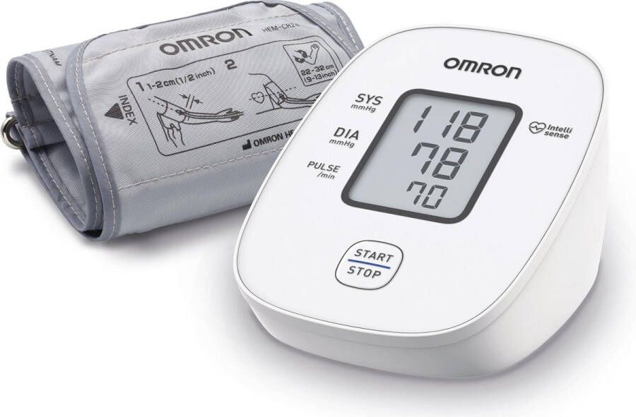 Omron X2 Basic Bloeddrukmeter Bovenarm Aanbevolen door Hartstichting Blood Pressure Monitor met Hartslagmeter – Onregelmatige Hartslag Klinisch Gevalideerd 22 tot 32 cm Manchet – 5 jaar Garantie