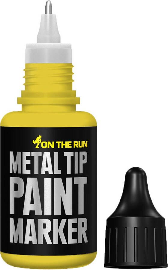 On the Run Metal Tip Paint Marker verfstift 2-3mm punt 20ml Geel