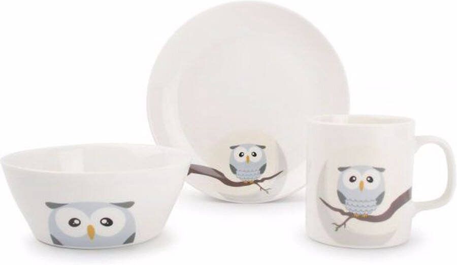 Ona Kinderservies 3-delig Kids Owl