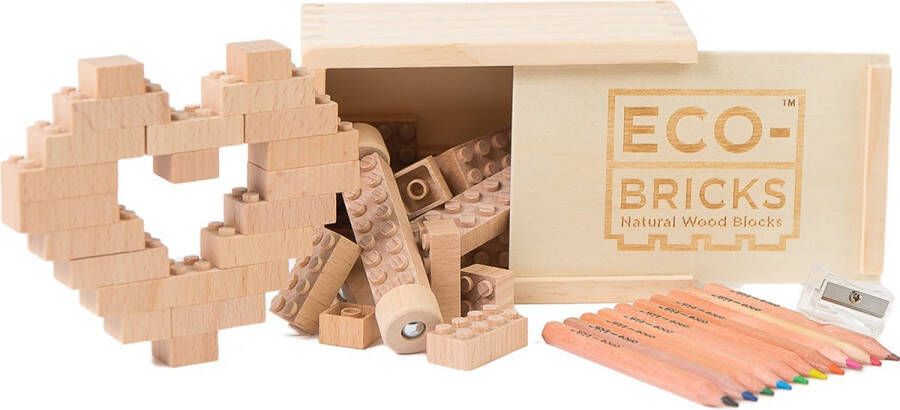 OnceKids EB102421 Eco-Bricks 24 stuks houten blokken