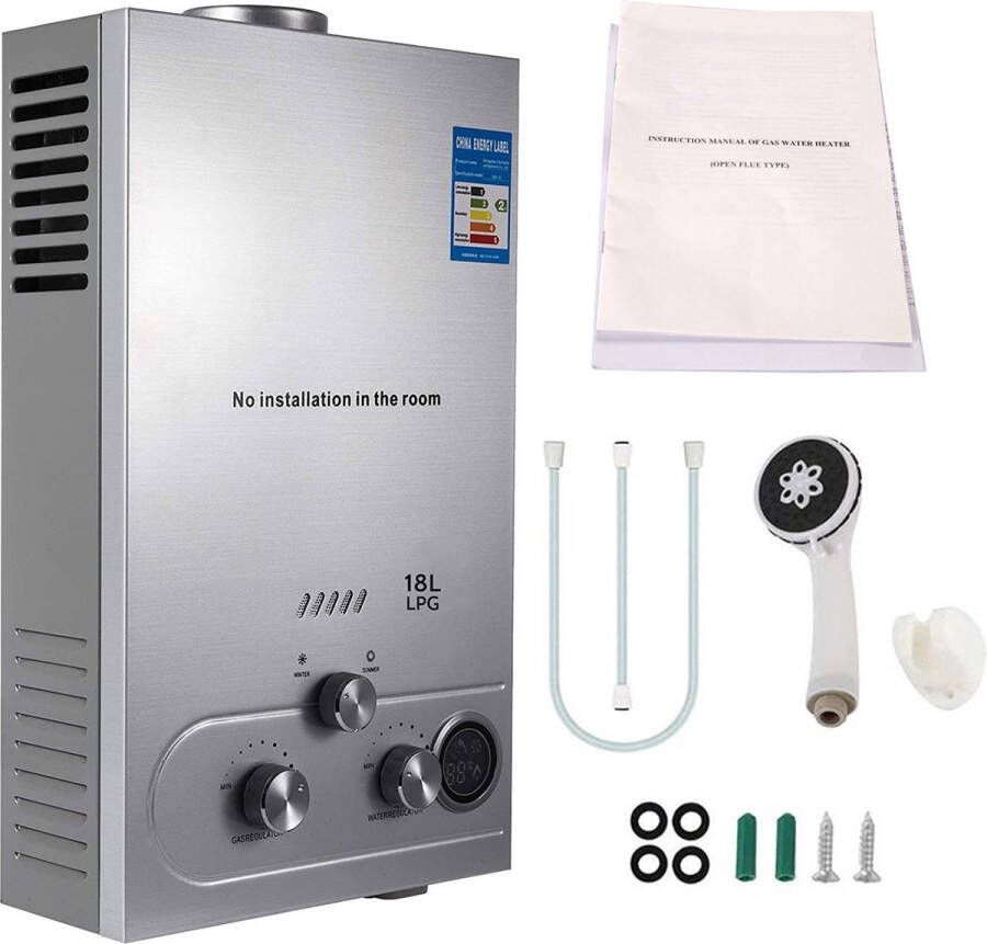Onderweg online Geiser 8 Liter minuut Boiler Ideaal Voor Camper Camping Snel Heet Water Inclusief Douche Boiler Keukenboiler Boot