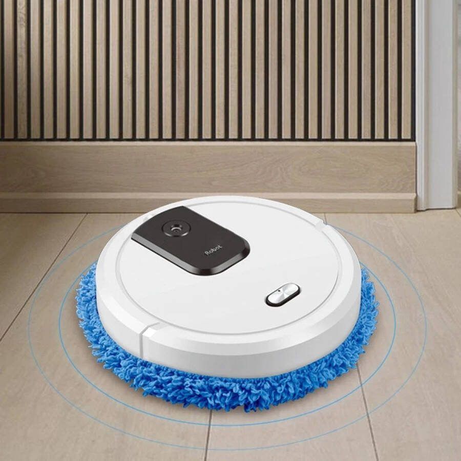 One Stop Shop Elektrische Robot Dweil Dweilapparaat Vloerreiniger Mop voor Harde & Houten Vloeren Zachte & Stille Schoonmaken Vol automatische Dweilsysteem Wit