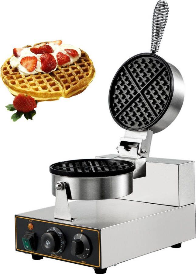 One Stop Shop Elektrische Wafelijzer Machine Wafelmaker Roestvrijstaal Wafel Bakken Machine 1400W