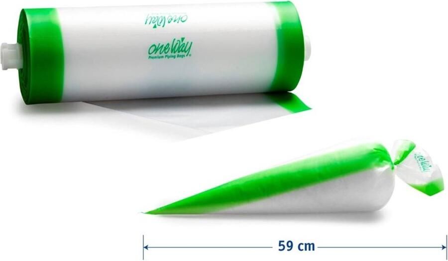 One Way Premium Piping Bags 100st XL Groene Transparante Professionele Spuitzakken