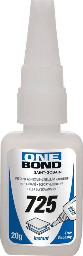 Onebond Secondelijm 725 Algemeen gebruik Lage viscositeit 20gr