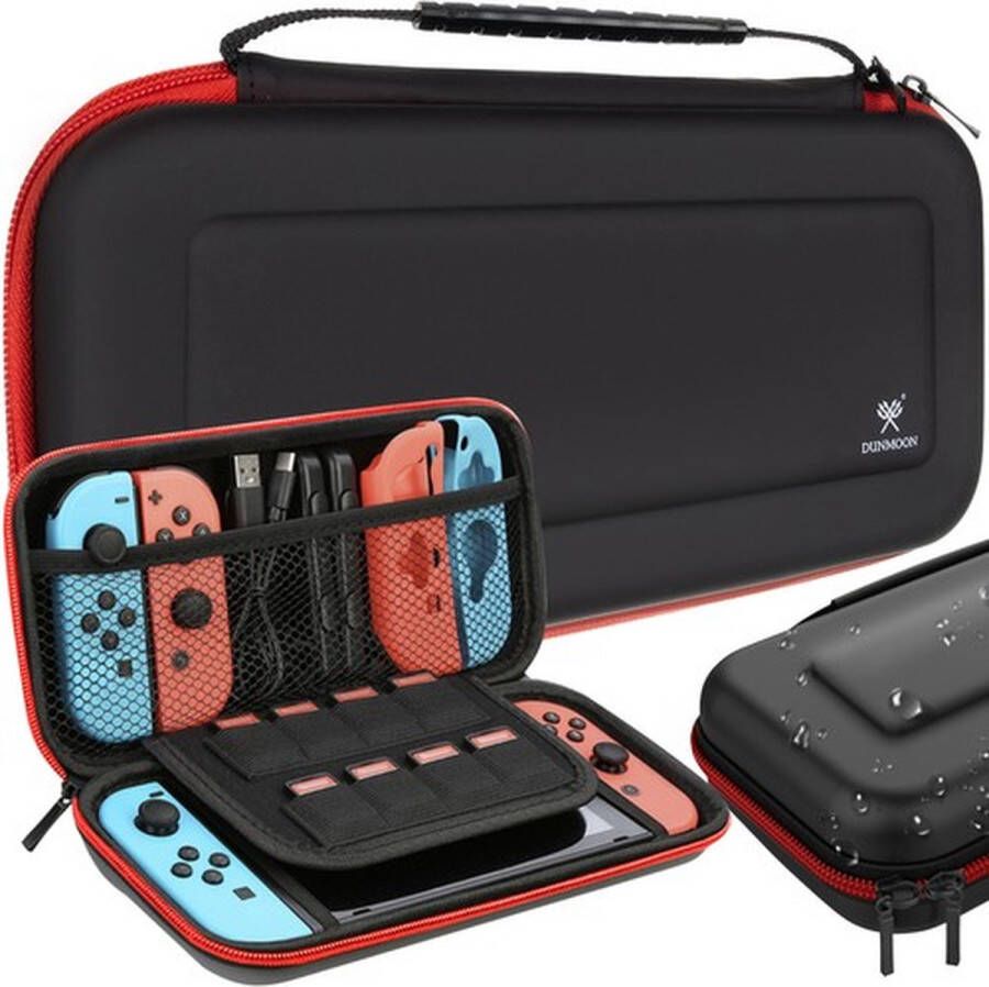 Oneiro L 's Luxe Case geschikt voor Nintendo Switch Accessoires Beschermhoes Hoes Zwart Ook geschikt voor de OLED & Lite