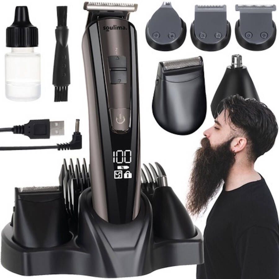 Oneiro 's Luxe 5-in-1 multi trimmer set STEELO trimmen ontharen persoonlijke verzorging Haartrimmer snor trimmer set barber baard scheren knippen