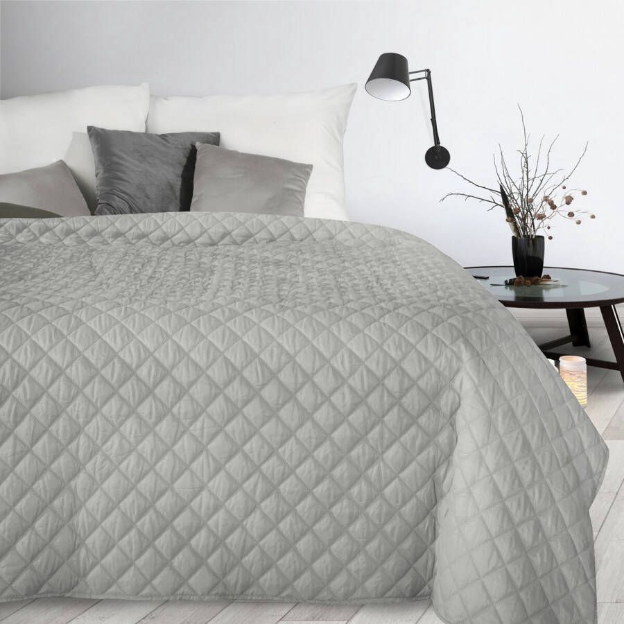 Oneiro s luxe ALARA Type 3 Beddensprei Grijs 220x240 cm – bedsprei 2 persoons beige – beddengoed – slaapkamer – spreien – dekens – wonen – slapen