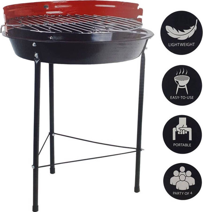 Oneiro s Luxe Barbecuegrill draagbare BBQ ⌀ 33x43 cm- zomer grillen tuin koken – tafelen