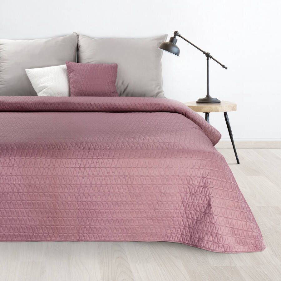 Oneiro s luxe BONI Type 3 Beddensprei oud roze 200x220 cm – bedsprei 2 persoons – beddengoed – slaapkamer – spreien – dekens – wonen – slapen