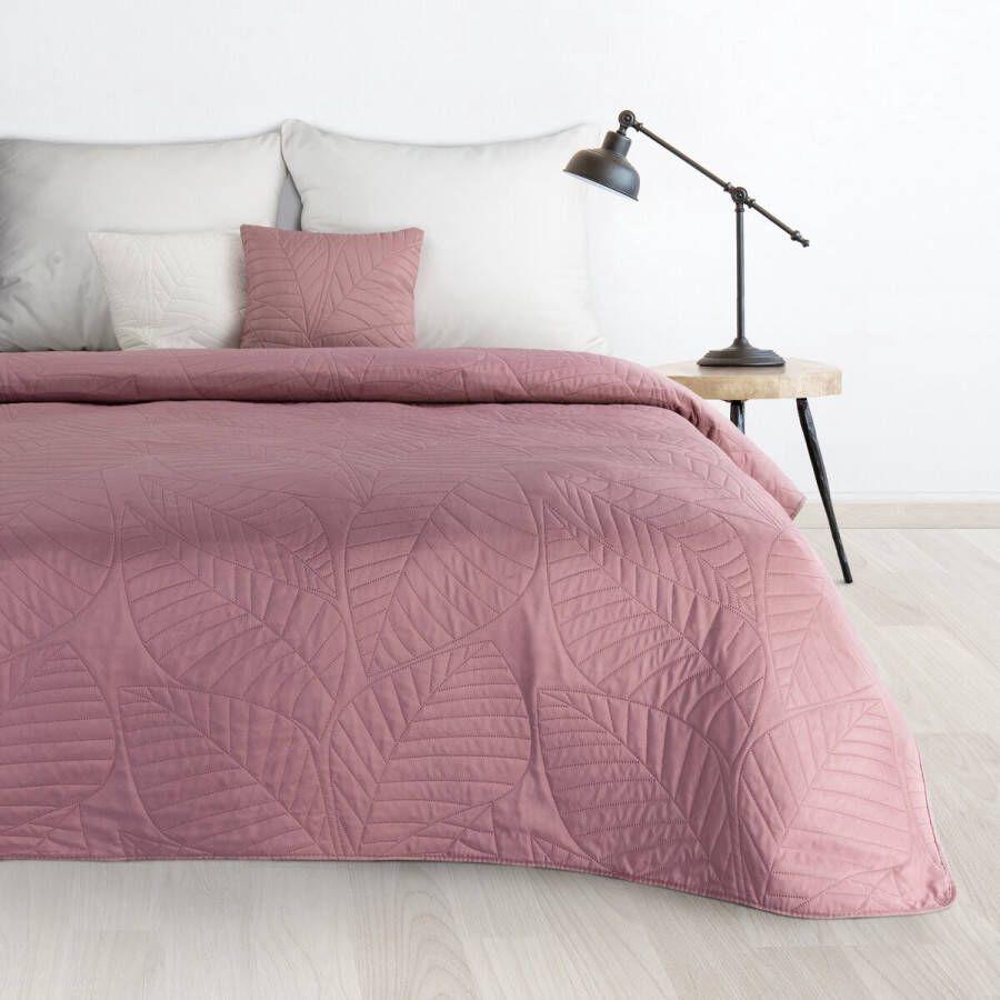 Oneiro s luxe BONI Type 6 Beddensprei Roze 170x210 cm – bedsprei 2 persoons beige – beddengoed – slaapkamer – spreien – dekens – wonen – slapen