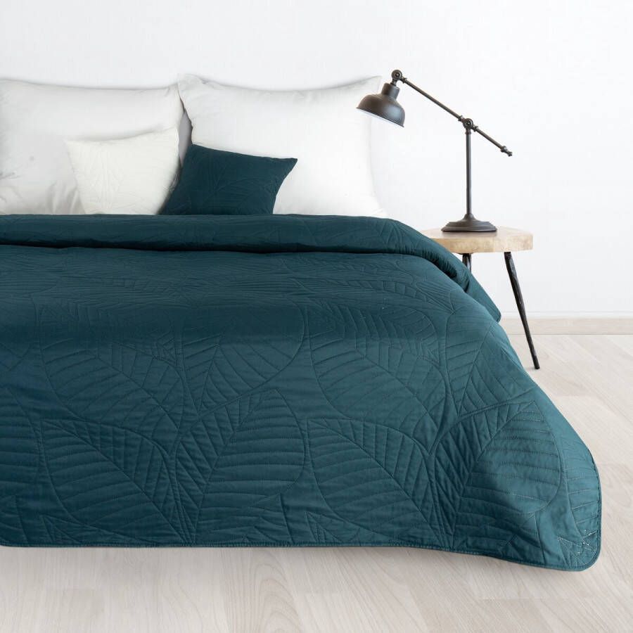 Oneiro s luxe BONI Type 6 Beddensprei Turquoise 170x210 cm – bedsprei 2 persoons beige – beddengoed – slaapkamer – spreien – dekens – wonen – slapen