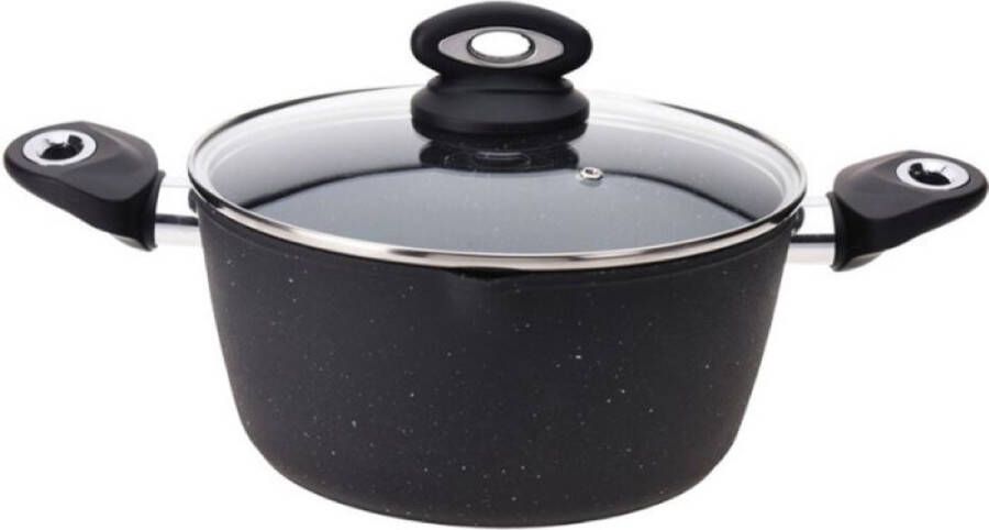 Oneiro s Luxe Braadpan met deksel – ø24 x H 12 cm – koken – tafelen – keuken – koekenpan – inductie – gas – potten – pannen