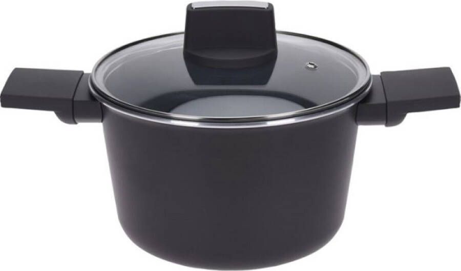 Oneiro s Luxe Braadpan met deksel aluminium – ø20 x H 12.5 cm – koken – tafelen – keuken – koekenpan – inductie – gas – potten – pannen