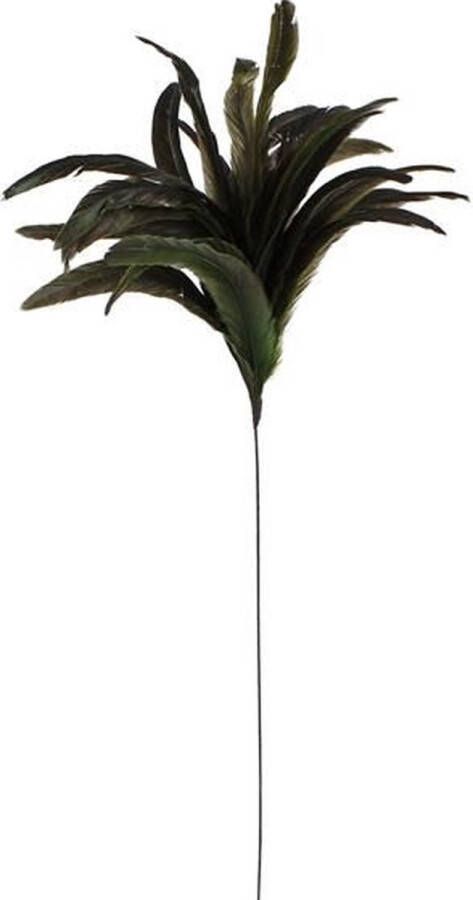 Oneiro ’s Luxe Droogbloemen Veren 30cm op metalen draad groen 75cm – hotel chique binnen accessoires decoratie – bloemen – mat – glans – industrieel