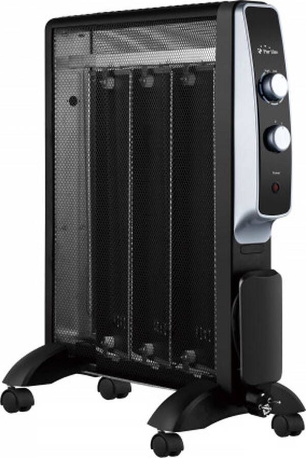 Oneiro 's luxe elektrische radiator Mica zwart 1500W laag verbrui LxDxH: 51 x 27 x 62 cm ECO infrarood kachel infrarood verwarmingspaneel elektrische verwarming waninfrarood verwarming infrarood paneel infrarood kachel