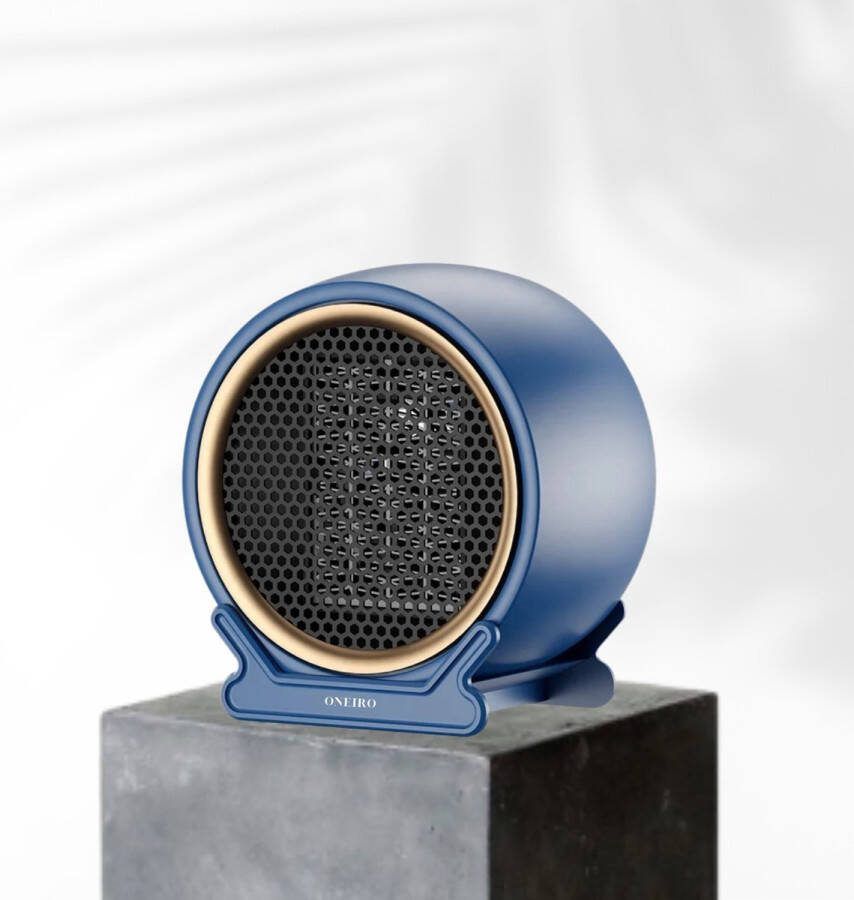 Oneiro 's Luxe Elektrische ventilator kachel BLAUW ELITE 800W 1200W 16.5 x 11 x 18 cm elektrische verwarming kachel winter eco