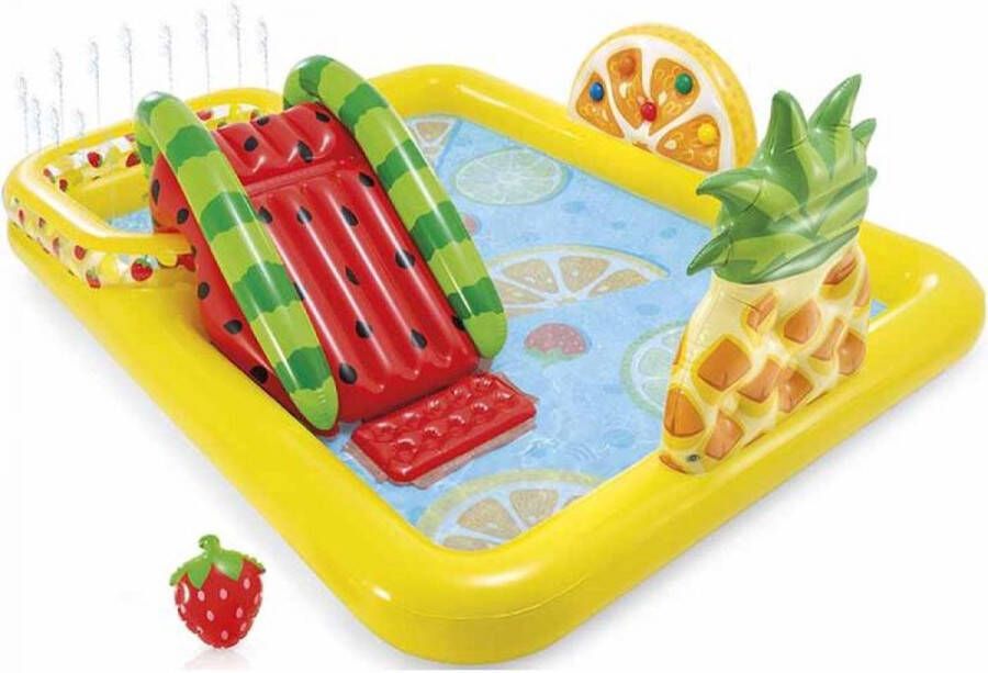 Oneiro s Luxe Intex Speelcenter Fruit zomer – tuin – spelen speelgoud – buitenspeelgoed – zwembad – zwemmen – zomer – intex – tuinaccessoires – koelen – opblaasbaar