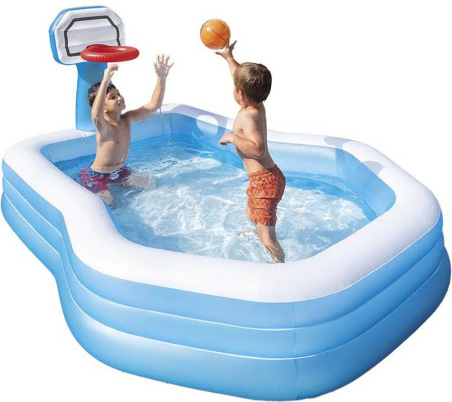 Oneiro s Luxe Intex Zwembad met basketbalring zomer – tuin – spelen speelgoud – buitenspeelgoed – zwembad – zwemmen – zomer – intex – tuinaccessoires – koelen – opblaasbaar