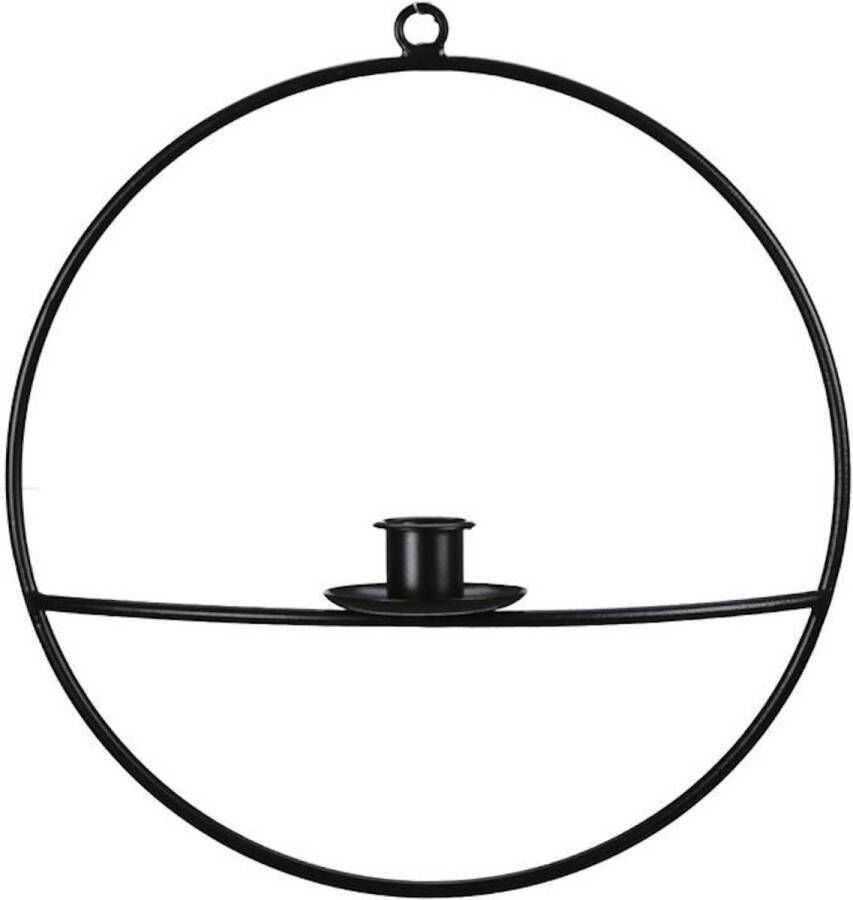 Oneiro s Luxe kandelaar CALL Hanging Black Ø20 cm kaarsenhouder waxinelichthouder decoratie – woonaccessoires – wonen -decoratie – kaarsen – metaal hout