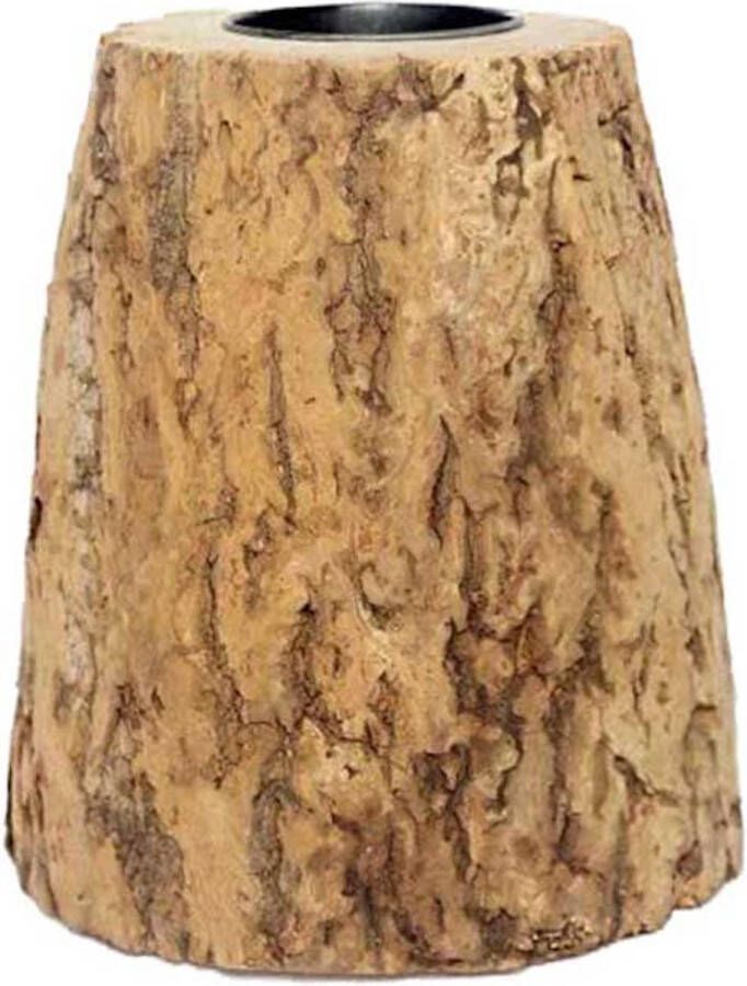 Oneiro s Luxe kandelaar TOMY BRUIN – 25cm- kaarsenhouder waxinelichthouder decoratie – woonaccessoires – wonen -decoratie – kaarsen – metaal hout