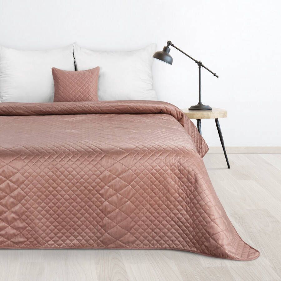Oneiro s luxe LUIZ Beddensprei Roze 200x220 cm – bedsprei 2 persoons roze – beddengoed – slaapkamer – spreien – dekens – wonen – slapen