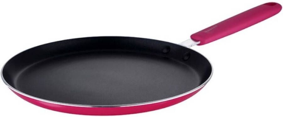 Oneiro s Luxe Pannenkoekpan pink – ø24 x H 1 8 cm – koken – tafelen – keuken – koekenpan – inductie – gas – potten – pannen