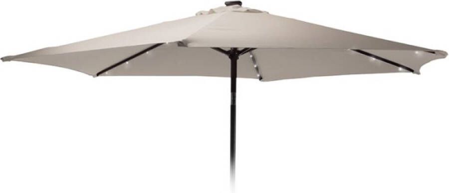 Oneiro s Luxe Parasol met verlichting 270cm taupe – Rond rechthoekig – balkon – terras waterdicht – zomer – tuin – balkon – zweef