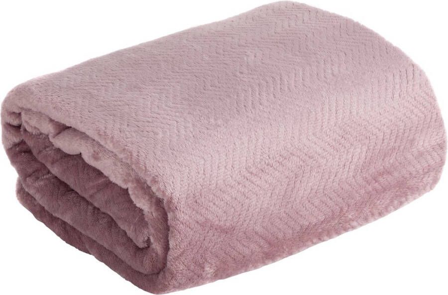 Oneiro s Luxe Plaid CINDY Type 5 roze 150 x 200 cm wonen interieur slaapkamer deken – cosy – fleece sprei