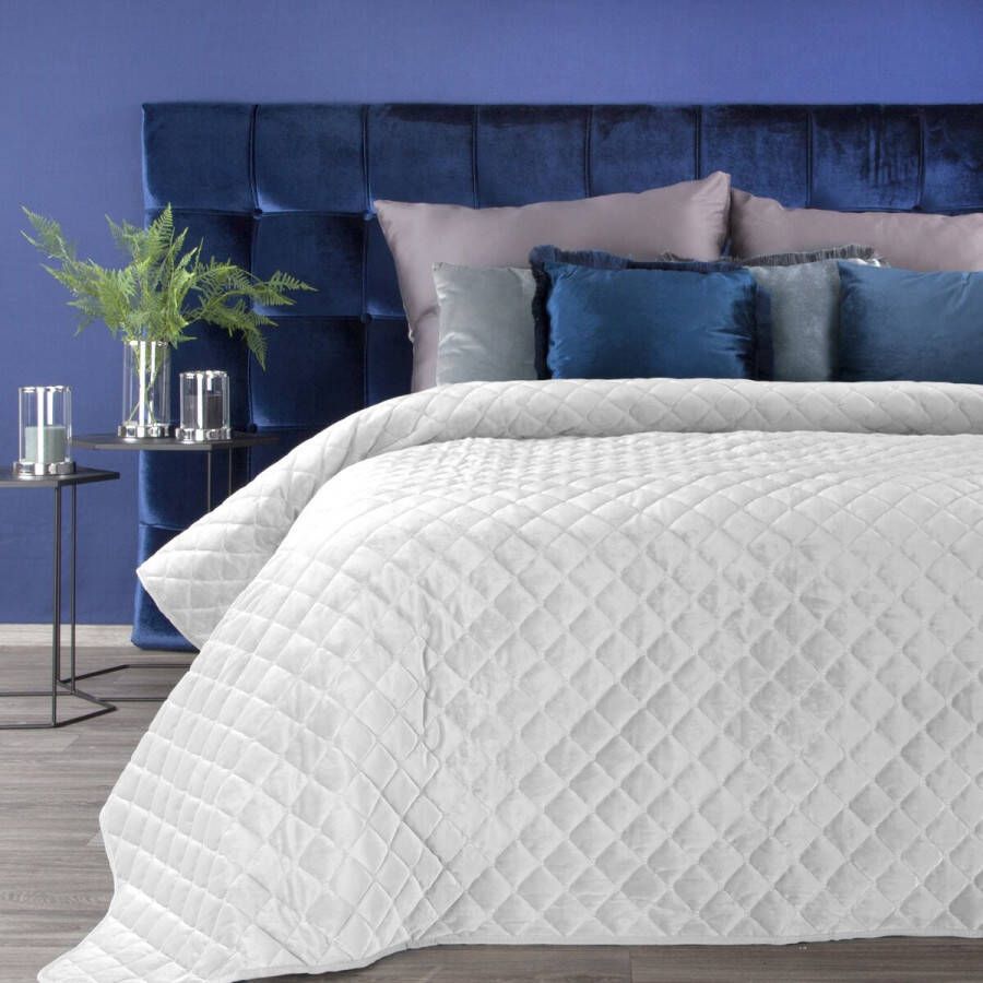 Oneiro s luxe RIA 1 Beddensprei Zilver 170x210 cm – bedsprei 2 persoons beige – beddengoed – slaapkamer – spreien – dekens – wonen – slapen