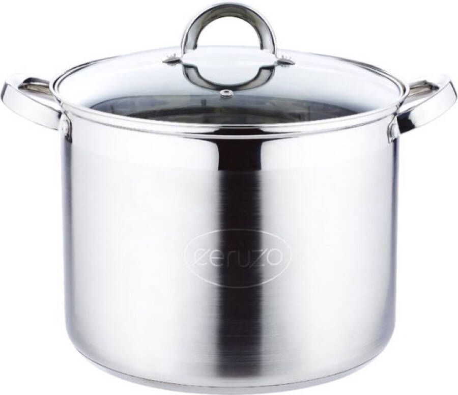 Oneiro s Luxe RVS Soeppan 9.5 liter – ø26 x H 19 cm – koken – tafelen – keuken – koekenpan – inductie – gas – potten – pannen